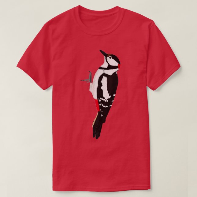 jzbirds woodpecker bird animal motif design illust T-Shirt (Design Front)