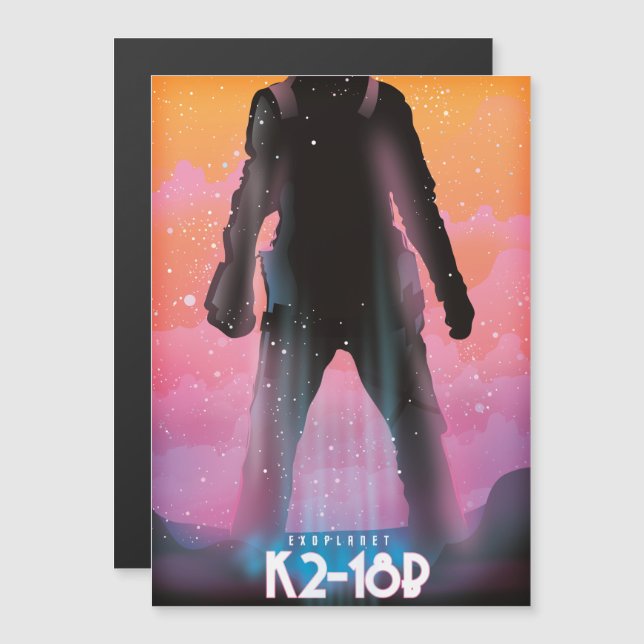 K2-18b exoplanet space art (Front/Back)