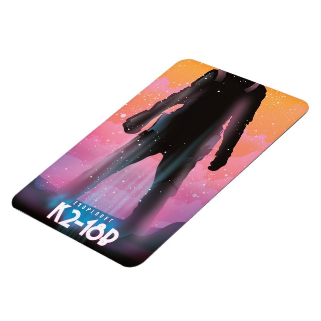 K2-18b exoplanet space art magnet (Left Side)