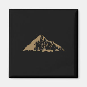 K2 - Mountain Climbing Rock Climber Everest Tee Magnet