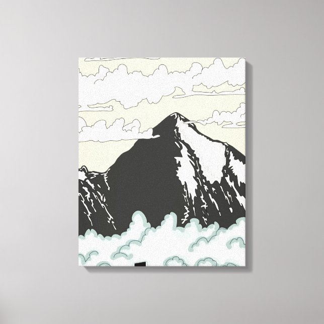 K2 Mountain Travel poster Canvas Print (Front)