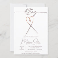 k2tog, Knitting, Heart Cable Needles Bridal Shower