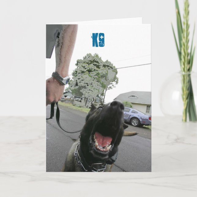 K9 Blank Greeting Card (Front)