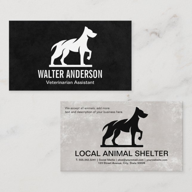 K9 Dog Logo | Animal Services Business Card (Front/Back)