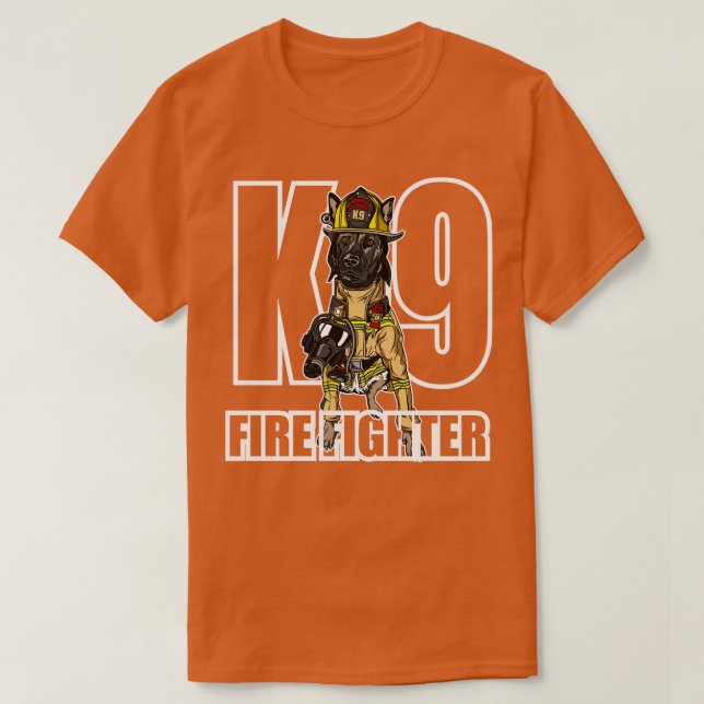 K9 Fire Fighter poster T-Shirt (Design Front)