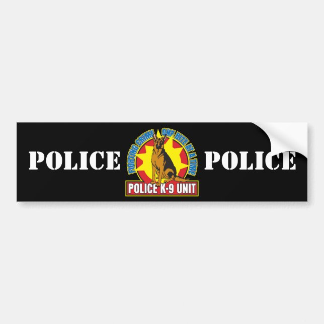 K9 German Shepherd Bite Bumper Sticker (Front)