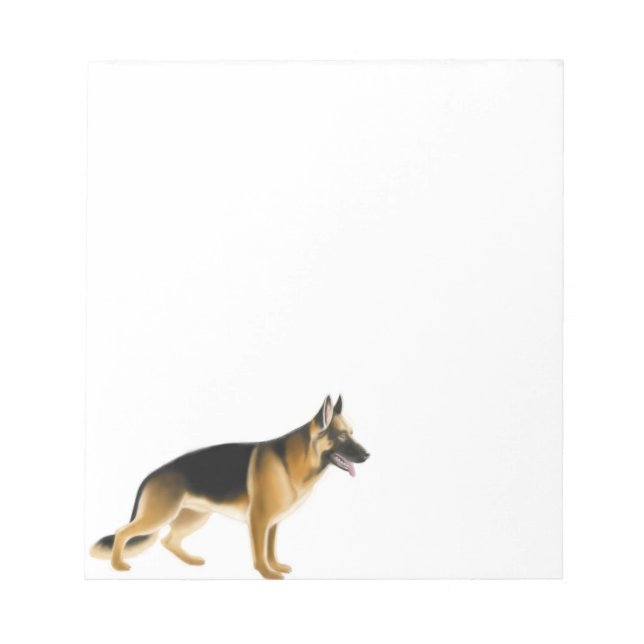 K9 German Shepherd Police Dog Notepad (Front)