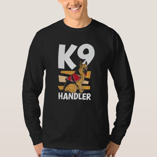 K9 Handler Dog Trainer Handling Premium T-Shirt (Front)
