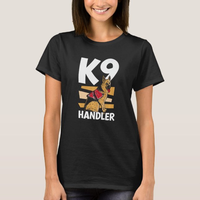 K9 Handler Dog Trainer Handling Premium T-Shirt (Front)