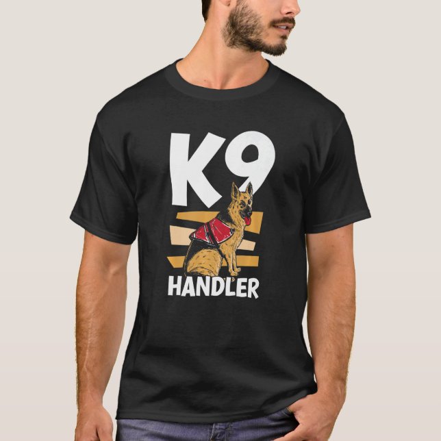 K9 Handler Dog Trainer Handling Premium T-Shirt (Front)