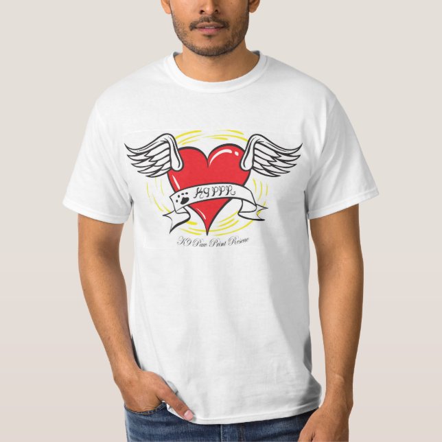 K9 Heart with wings T-Shirt (Front)