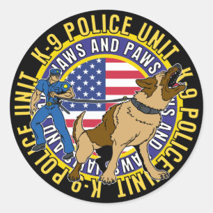 K9 Jaws and Paws Classic Round Sticker
