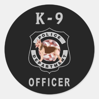 K9 Police Classic Round Sticker