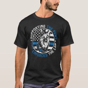 K9 Police Dog Supporting The Paws K9 Police Office T-Shirt