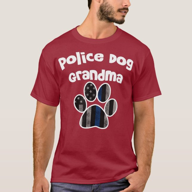 K9 Police Grandma Police Dog Grandmother Sheriff T-Shirt (Front)