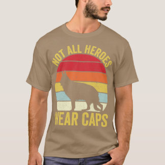 K9 Police Officer Police Dog Vintage Not All Heroe T-Shirt