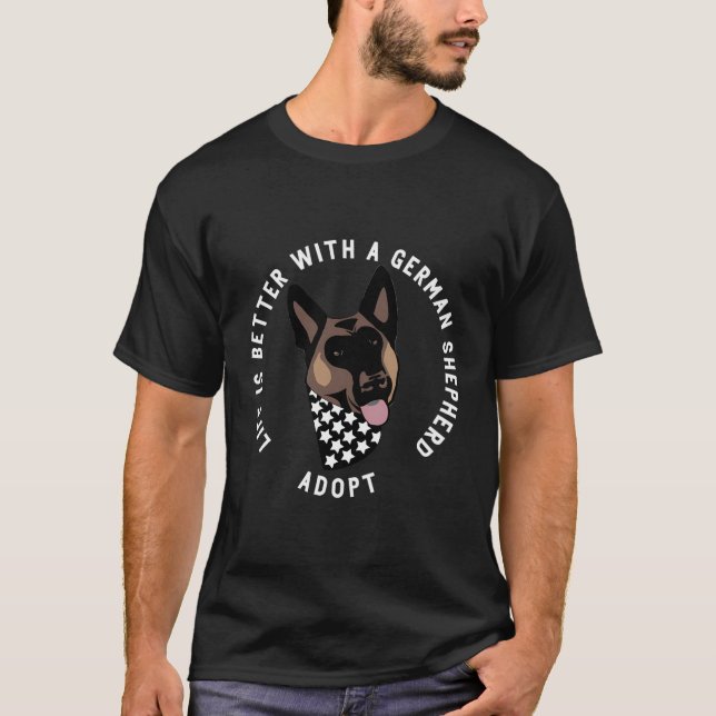 K9 Services German Shepherd Rescue T-Shirt (Front)