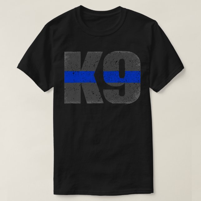 K9 Thin Blue Line Law Enforcement Gift T-Shirt (Design Front)