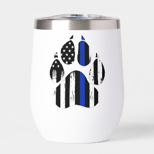 K9 Thin Blue Line Paw Print