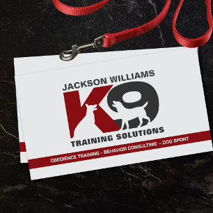 K9 Training - Dog Trainer - Canine Behaviourist B Business Card