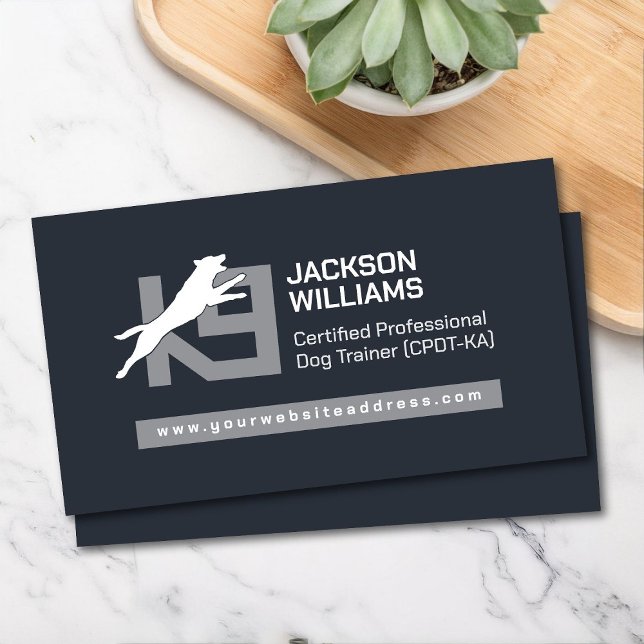 K9 Training - Dog Trainer - Canine Behaviourist  Business Card (Creator Uploaded)