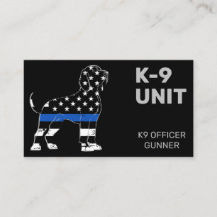 K9 Unit Law Enforcement Thin Blue Line Police Dog Business Card