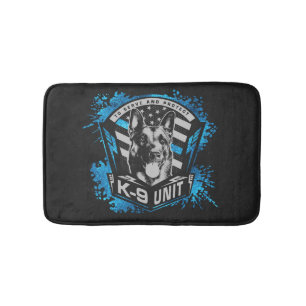 K9 Unit  - Malinois - Belgian shepherd Bath Mat