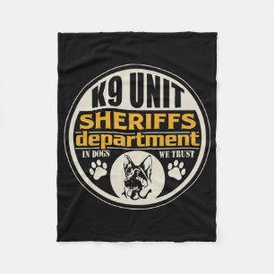 K9 Unit Sheriff's Department Fleece Blanket