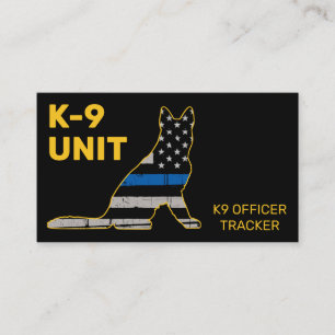 K9 Unit Thin Blue Line Law Enforcement Police Dog Business Card