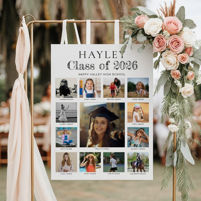 K-12 Graduation Photo Timeline Collage Poster (Creator Uploaded)