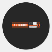 K-9 Handler Search Rescue Thin Orange Line Flag K9