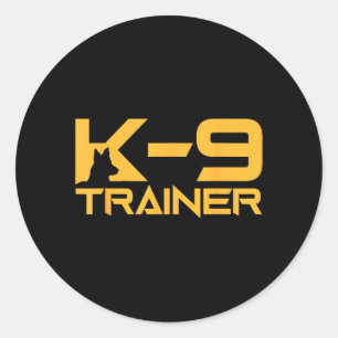 K-9 K9 Dog Handler Trainer Police Security Classic Round Sticker