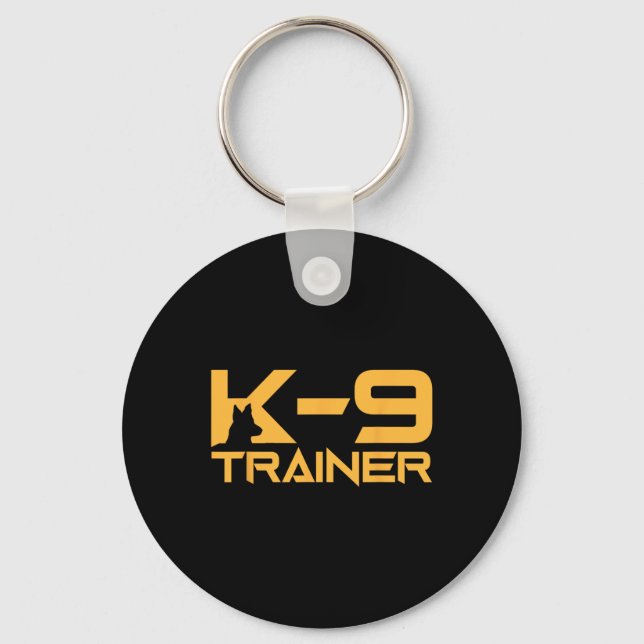 K-9 K9 Dog Handler Trainer Police Security Hallowe Key Ring (Front)
