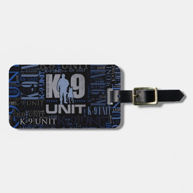 K-9 Unit  -Police Dog Unit Luggage Tag (Front Horizontal)