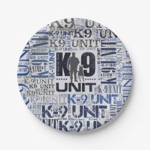 K-9 Unit -Police Dog Unit Paper Plate