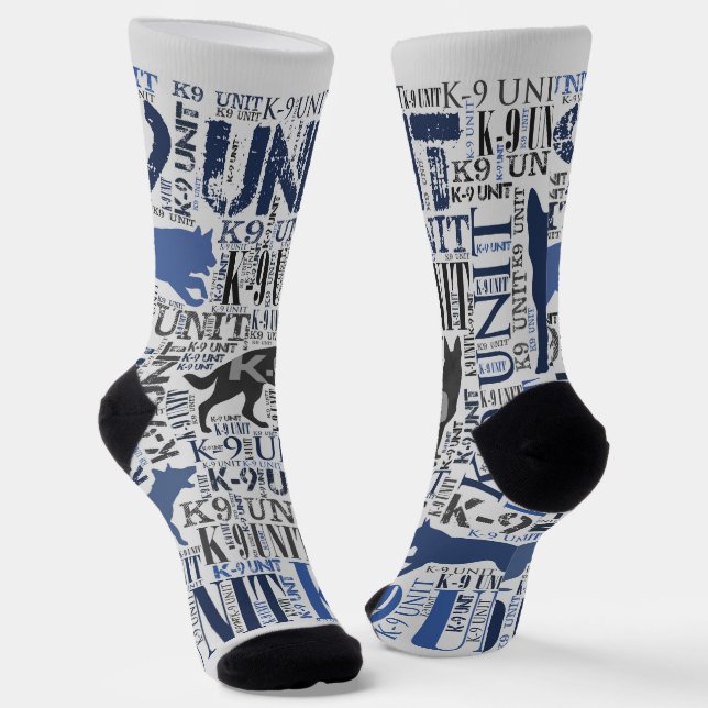 K-9 Unit  -Police Dog Unit Socks (Angled)