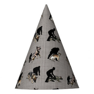 K-9 Working Dog Handler Pattern Party Hat