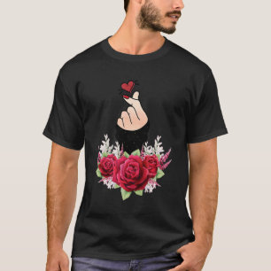 K Drama Hand Symbol Kpop Heart Korean Love Music T-Shirt