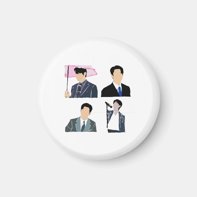 K-Drama Male Leads Magnet (Front)