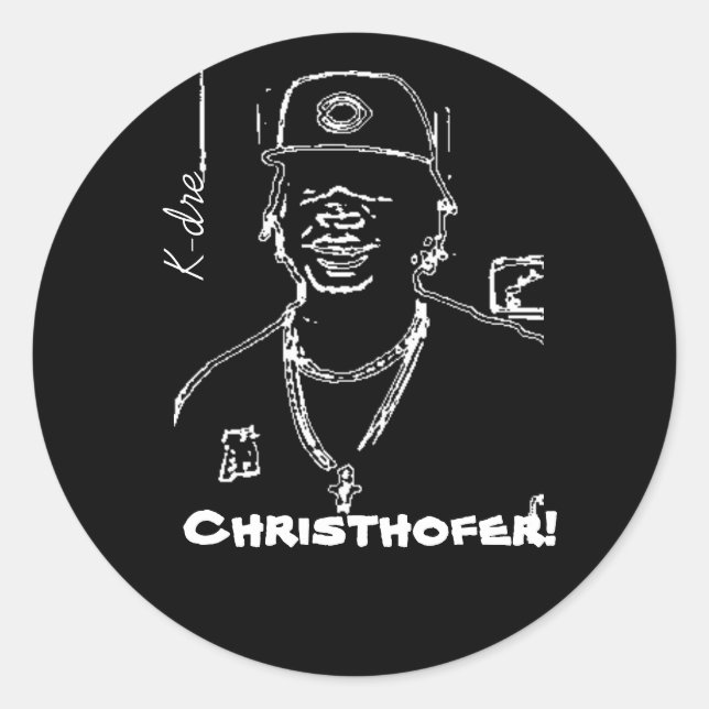 K-Dre Classic Round Sticker (Front)