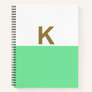 K Gold Initial Notebook