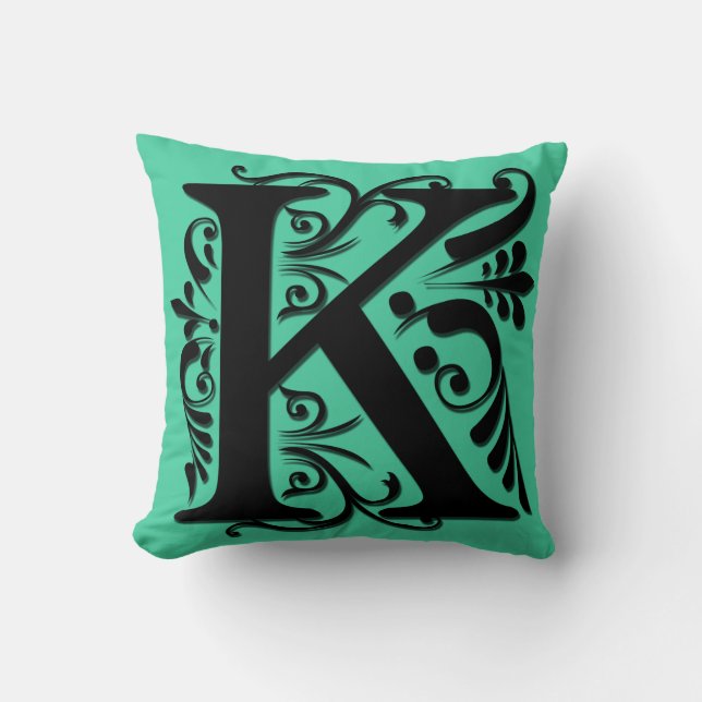 K Initial letter Monogram - Cushion (Front)