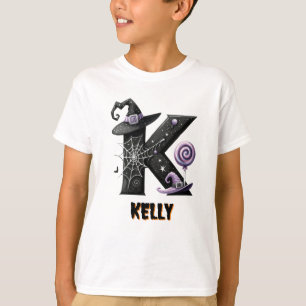 K Initial Trick or Treat Cute Halloween T-Shirt