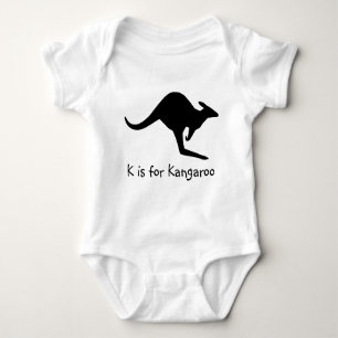 K is for Kangaroo Baby Baby Bodysuit