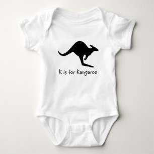 K is for Kangaroo Baby Bodysuit