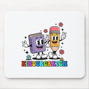 K Is For Kindergarten Teacher Pencil Book Back To Mouse Pad
