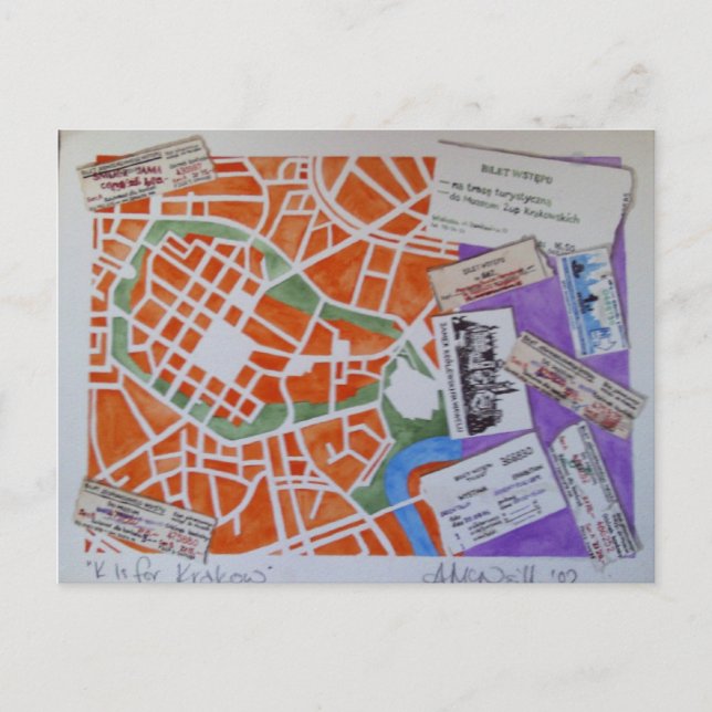K is for Krakow postcard (Front)