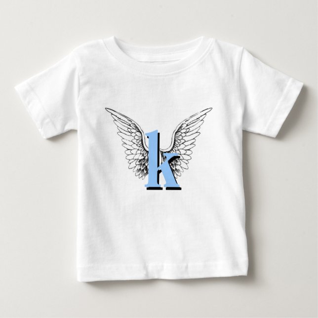 K is for your first or last name baby T-Shirt (Front)