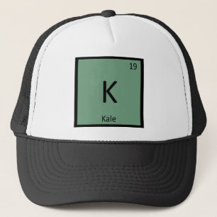K - Kale Vegetable Chemistry Periodic Table Symbol Trucker Hat
