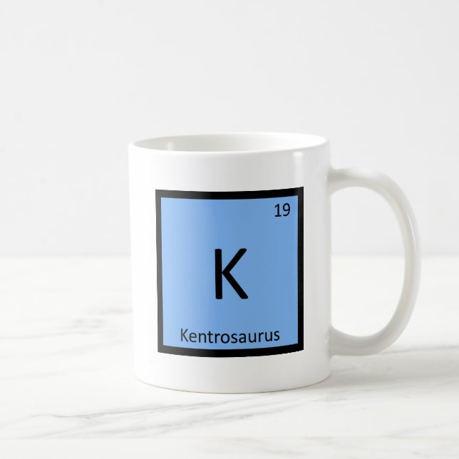 K - Kentrosaurus Dinosaur Chemistry Symbol Coffee Mug (Right)